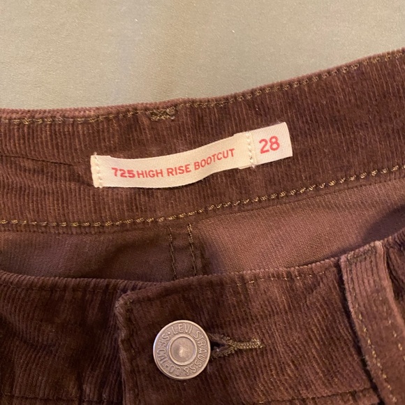 Levi's Brown Cuordoroy Straight Leg Pants - Picture 2 of 6
